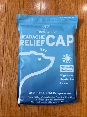 TheraICE Rx Headache Relief Cap Migraine Ice Pack Hat Hot & Cold Therapy 360 Gel